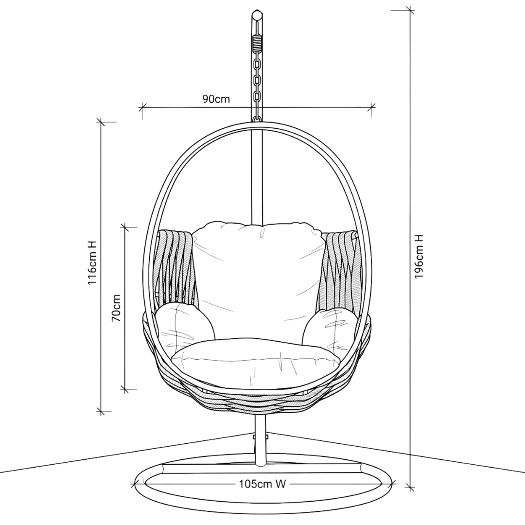 PRACTS Hanging Egg Chair-FR